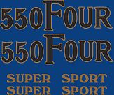 CB550F 1975 - 76 Bike Decal Set ~ Blue Model - VintageCB750