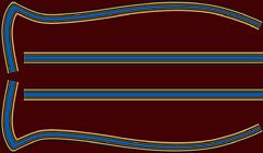 CB550K 1977 - 78 Gas Tank Stripe Decals ~ Gold/Blue Type - VintageCB750