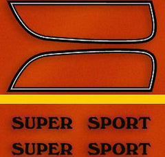 1975 Honda CB750F Gas Tank Decal Set ~ Flake Sunrise Orange Model