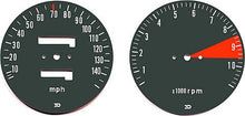 Charger l&#39;image dans la galerie, CB750F 1975 Speedo &amp; Tachometer Face Plate Set ~ MPH - VintageCB750