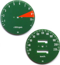 Charger l&#39;image dans la galerie, CB750F 1976 Speedo &amp; Tachometer Face Plate Set ~ KM/H - VintageCB750