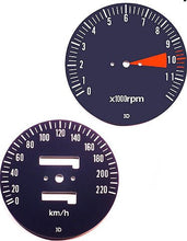 Charger l&#39;image dans la galerie, CB750F 1978 Speedo &amp; Tachometer Face Plate Set ~ KM/H - VintageCB750