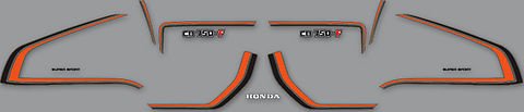 Honda CB750F decal set silver model