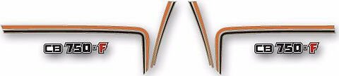 Honda CB750F side panel stripe and logo decal set