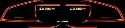 Honda CB750F decal set black model