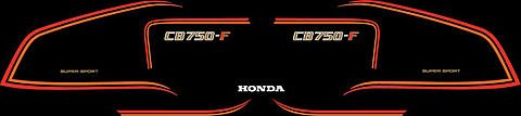 CB750F 1980 Decal Set ~ Black Model - VintageCB750