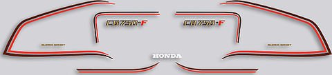 Honda CB750F decal set silver model