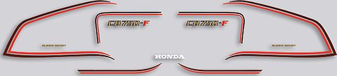 CB750F 1980 Decal Set ~ Silver Model - VintageCB750