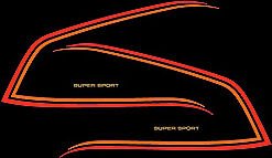 Honda CB750F gas tank decal set black model