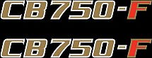 CB750F 1980 Side Panel Logo Decal Set ~ Black Model - VintageCB750