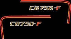 Honda CB750F side panel stripe and logo decal set black model