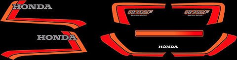Honda CB750F decal set black model