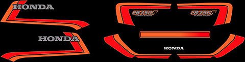 CB750F 1982 Decal Set ~ Black Model - VintageCB750