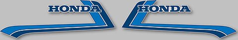 Honda CB750F gas tank stripe decals silver model