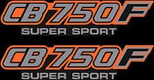 Honda CB750F side panel logo decal set black model