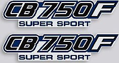 CB750F 1982 Side Panel Logo Decal Set ~ Silver Model - VintageCB750