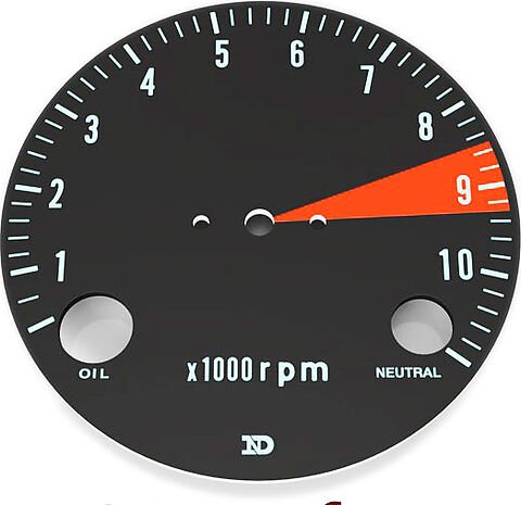 Honda CB750K tachometer face plate