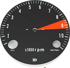 1969-70 Honda CB750K Tachometer Face Plate