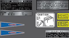 Honda CB750K warning and service label set