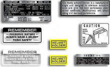 Charger l&#39;image dans la galerie, CB750K 1971 - 72 ~ Warning and Service Label Set - VintageCB750