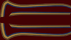 Honda CB750K gas tank stripe decals gold blue stripes