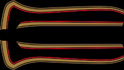 Honda CB750K gas tank stripe decals gold red stripes