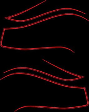 Honda CB750K gas tank stripe decals black model