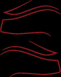 CB750K 1979 Gas Tank Stripe Decals ~ Black Model - VintageCB750