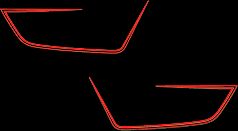 Honda CB750K side cover stripe decals black model