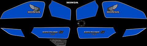 Honda CB750SC complete decal set canadian model