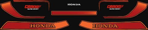Honda CB900F complete decal set black model