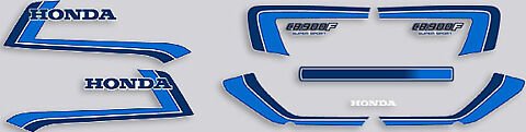 Honda CB900F complete decal set silver model