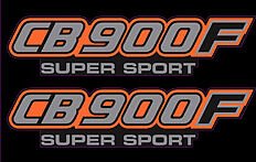 1982 Honda CB900F Side Panel Logo Decal Set ~ Black Model