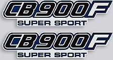 CB900F 1982 Side Panel Logo Decal Set ~ Silver Model - VintageCB750