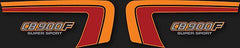 1982 Honda CB900F Side Panel Stripe & Logo Decal Set ~ Black Model