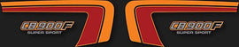 CB900F 1982 Side Panel Stripe & Logo Decal Set ~ Black Model - VintageCB750