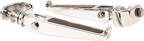 Universal motorcycle chrome crash bar highway footpeg set