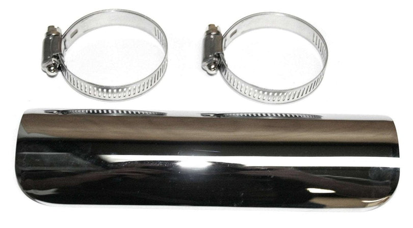 Universal motorcycle chrome exhaust heat shield 7 in.