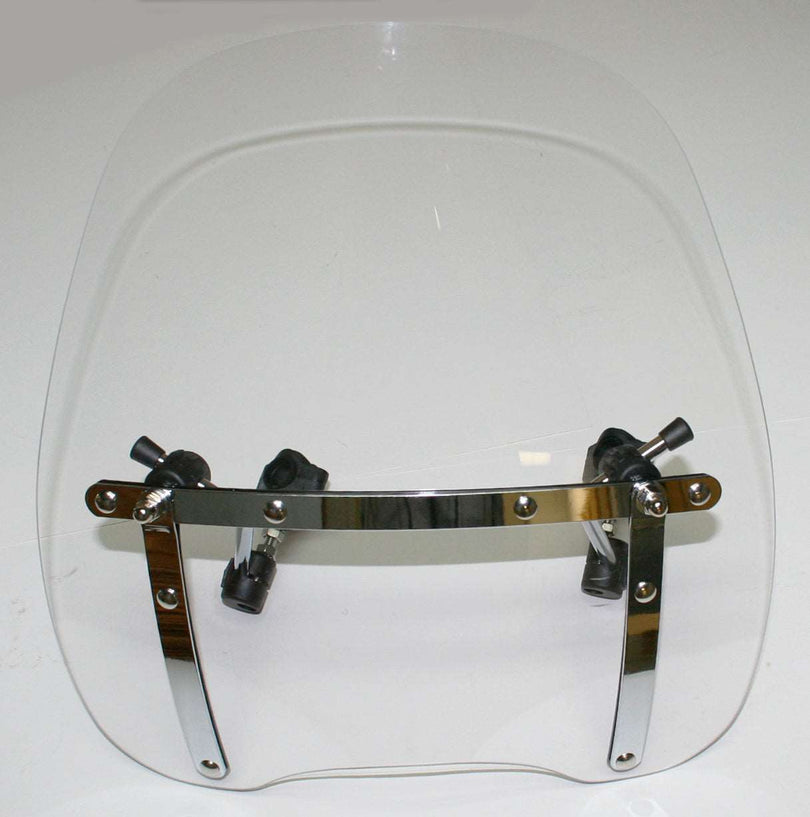 Universal clear acrylic motorcycle windshield 16.25 x 18 inch
