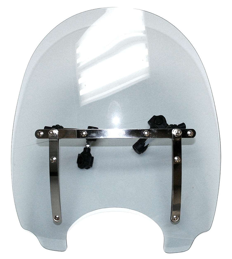 Universal grey acrylic motorcycle windshield 18.3 x 22 inch
