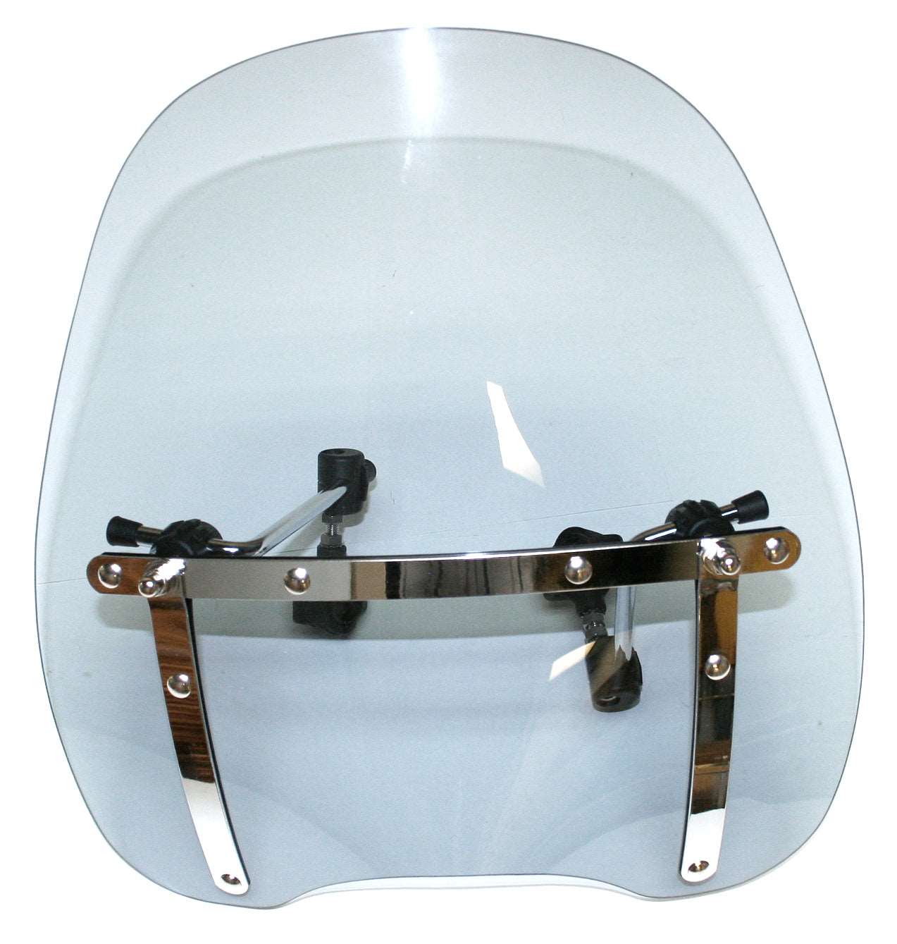 Universal grey acrylic motorcycle windshield 16.25 x 18 inch