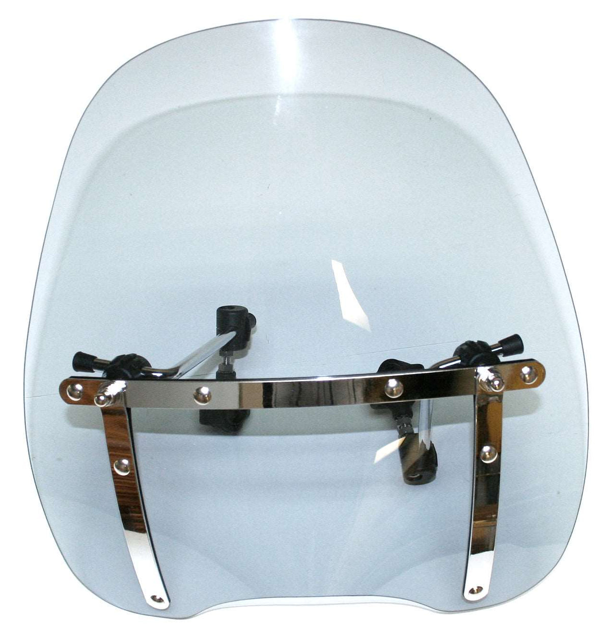 Universal grey acrylic motorcycle windshield 16.25 x 18 inch