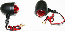 Charger l&#39;image dans la galerie, Custom Red Lens Mini Deco Turn Signal Lamp Set ~ Black - VintageCB750