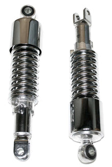 Charger l'image dans la galerie, Universal chrome shrouded 290mm shock absorber set side detail