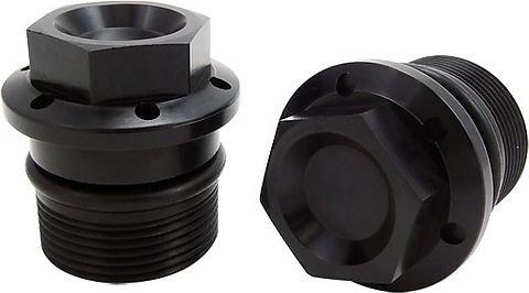 Honda CB750 CB550 CB500 CB450 type black fork caps (set 2) joker machine 90123-300-000
