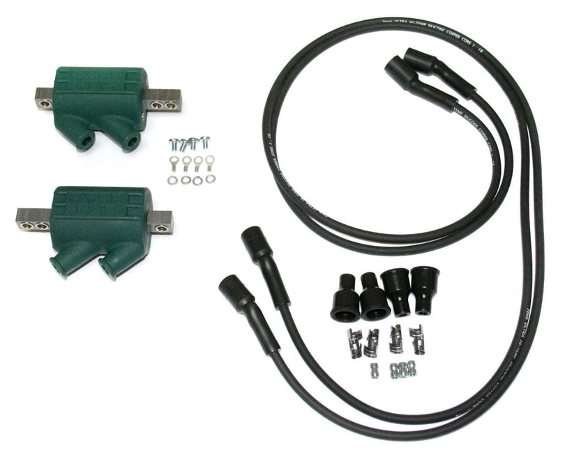 Dynatek 3 ohm ignition coil set 2 with plug wires Honda CB
