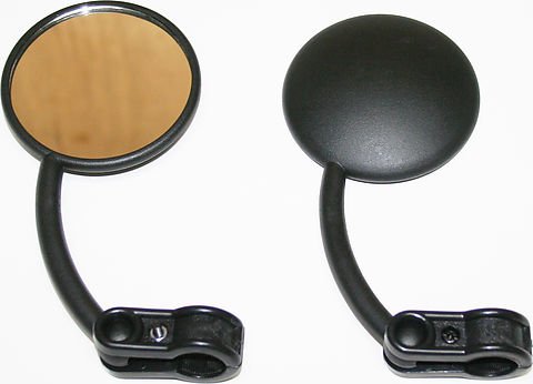 Universal motorcycle enduro type clamp on mirror set