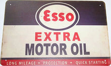 Charger l&#39;image dans la galerie, Esso Extra Motor Oil - Tin Sign - VintageCB750