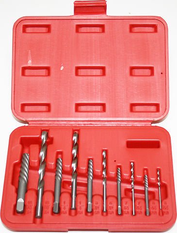 Universal motorcycle extractor and drill set