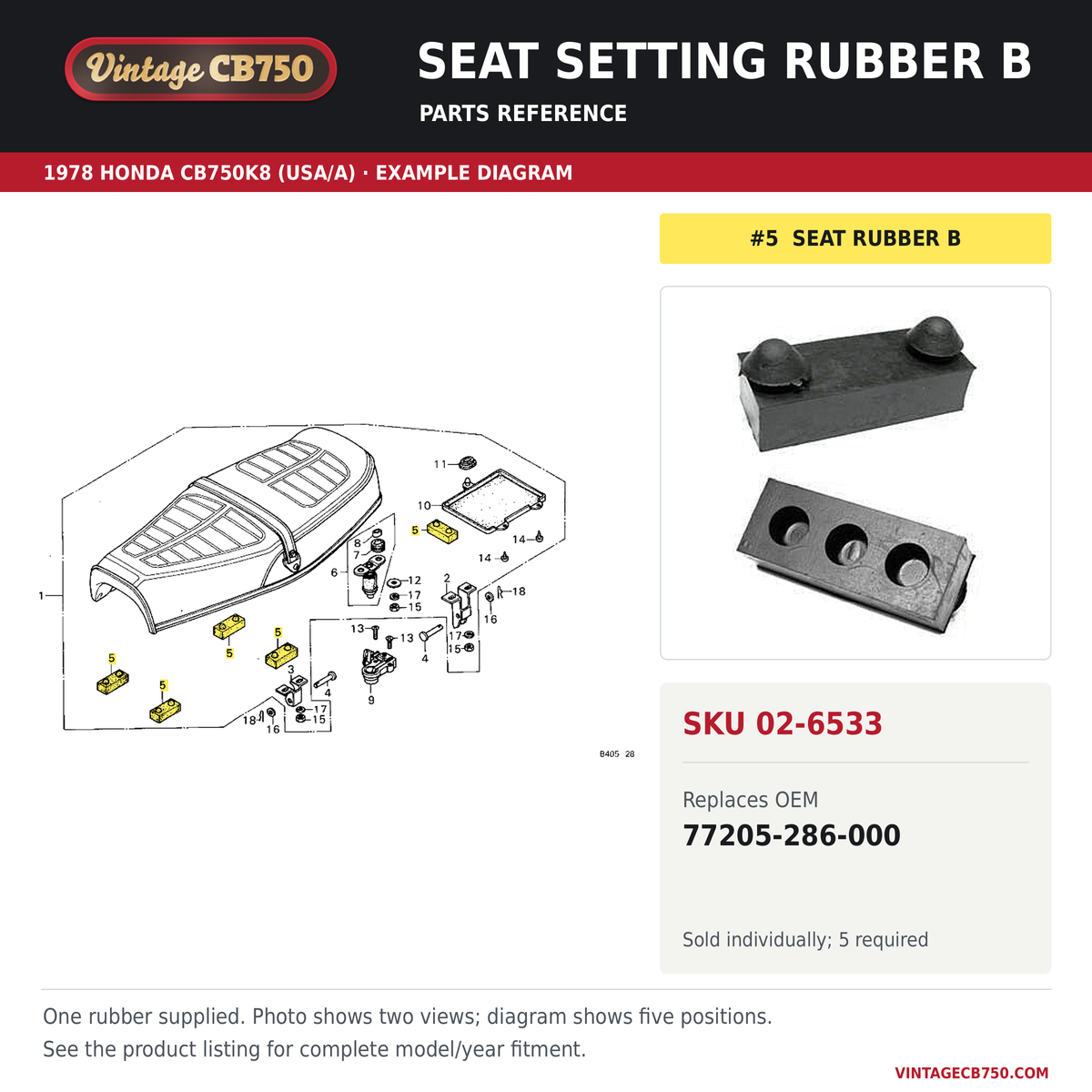 Parts fiche reference for SKU 02-6533